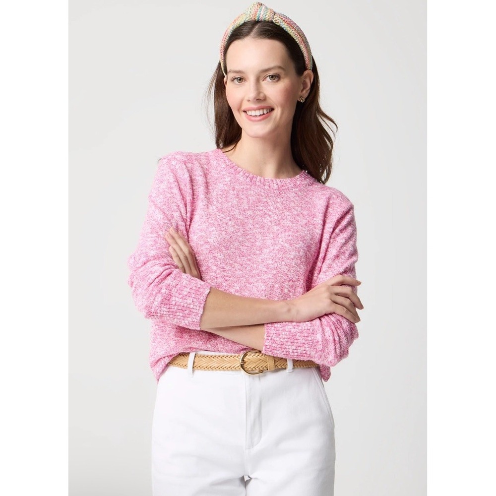 J.Crew Factory Women's Sz 3X Pink Crewneck Beach Pullover Lightweight Sweater